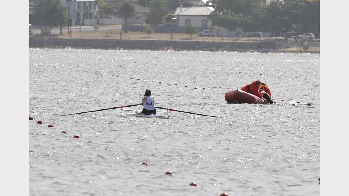 Ballarat Rowing Association Regatta. Female C grade single scull out of the boat: Corio Bay's Indya Kirby. PICTURE: LACHLAN BENCE 