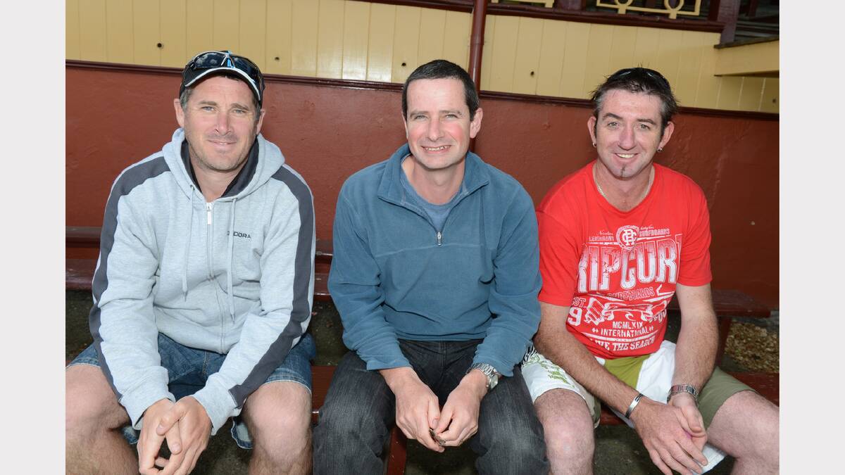 Chris McCarty (Canadian), Allan Lepair (Buninyong) and Shayne Watson (Ballarat). PICTURE: KATE HEALY. 