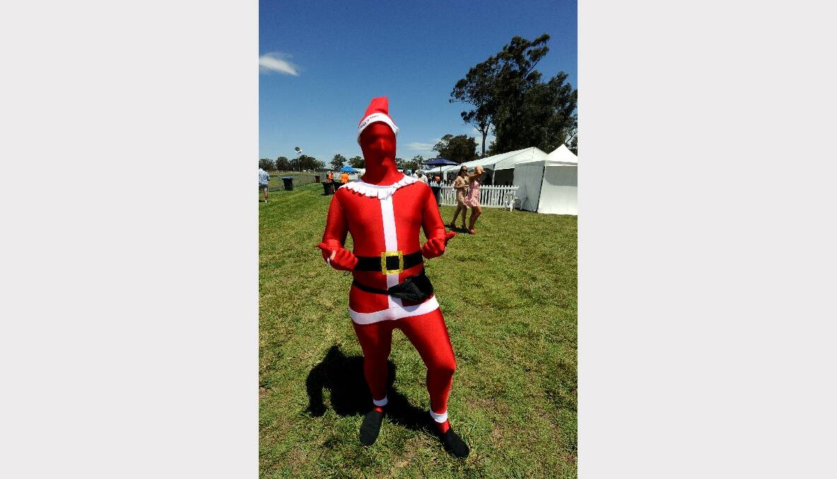 Santa at the Avoca races. PICTURE: JEREMY BANNISTER.