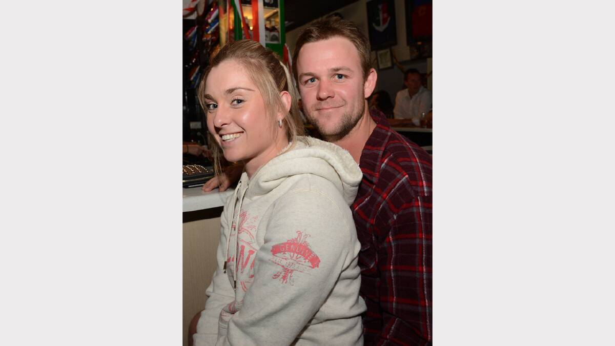 Bianca Ripani and Ben Rodgers at JDs Sports Bar. PICTURE: ADAM TRAFFORD