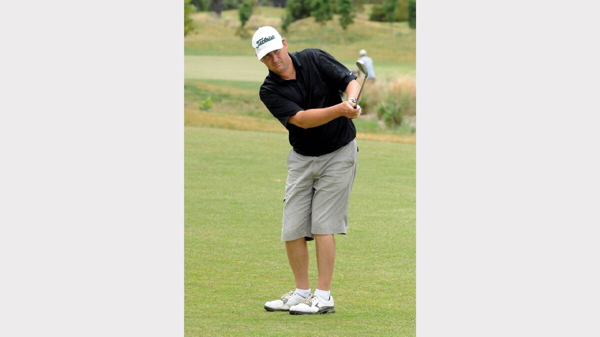Terry Hodge. Ambrose golf action at Ballarat Golf Club. PICTURE: JEREMY BANNISTER. 