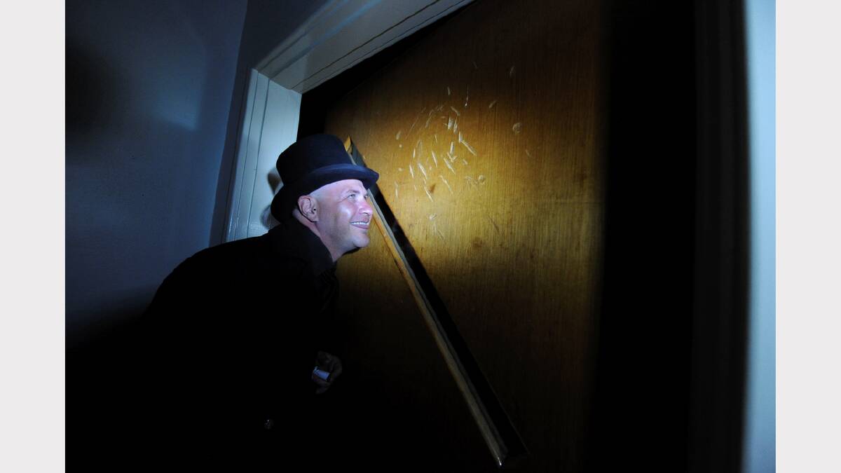 Aradale Ghost Tour with Ballarat historian and guide Nathaniel Buchanan. PICTURE: JEREMY BANNISTER.