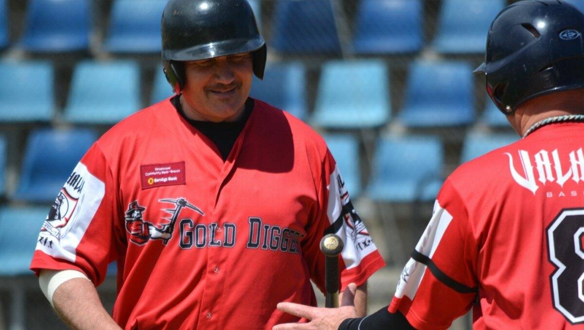 Masters stalwart Michael Gregory will play with the Gold Diggers in the Victorian Masters Baseball Carnival.