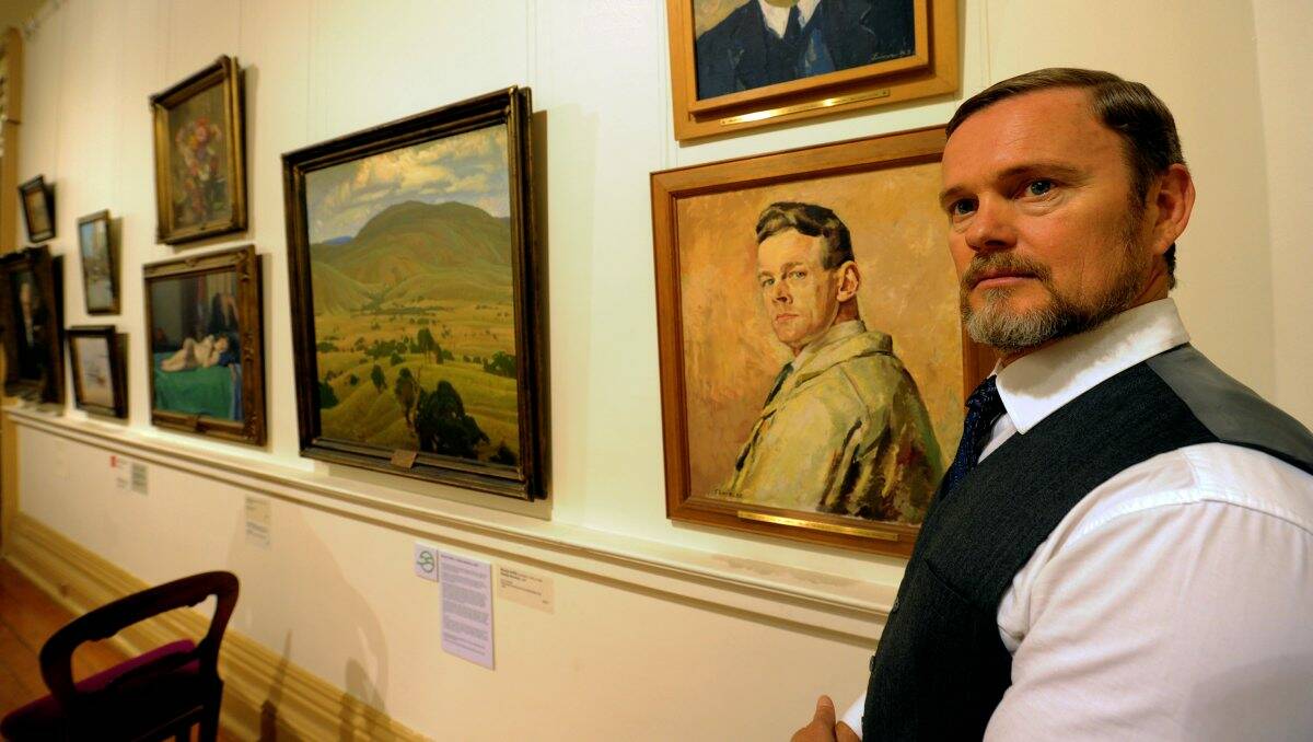 Australian actor and star of The Doctor Blake Mysteries Craig McLachlan on set at the Ballarat Art Gallery.