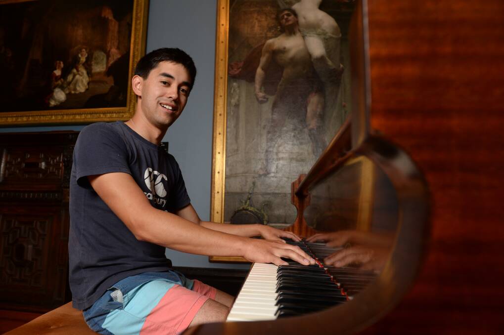 New Zealand man Adrian Mann visited Ballarat this week to talk about how he made the world's largest piano.