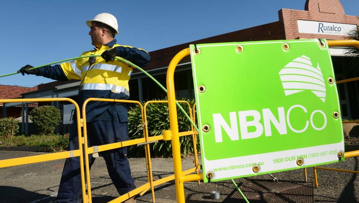Dom Fiorello rolling out the first fibre optic cables in Ballarat as part of the NBN service.