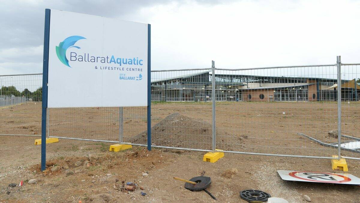 FILE PIC: The new swimming pool construction site at the Ballarat Aquatic and Lifestyle Centre. 