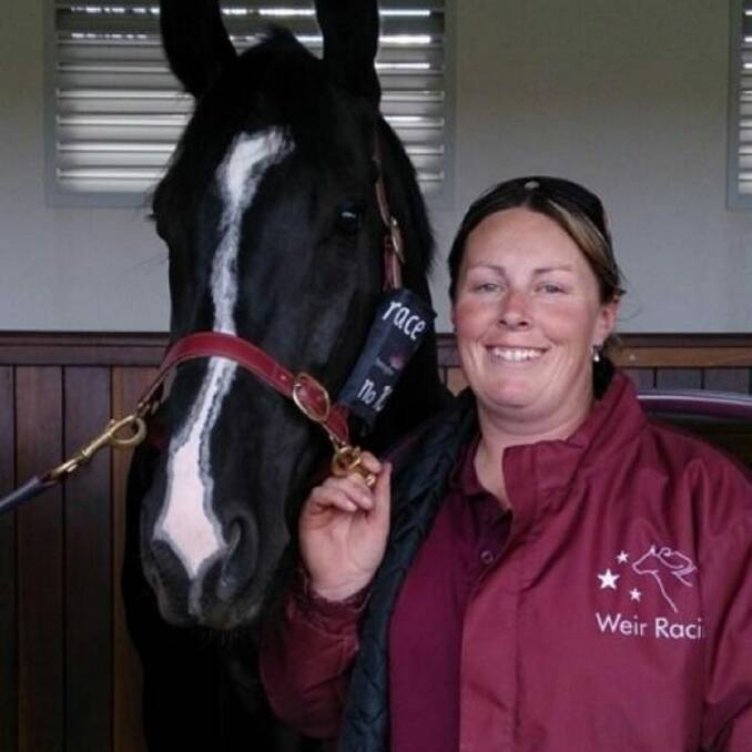 Lee Purchase with Police Gazette, one of Darren Weir’s thoroughbreds she has helped find a home for after its career on the track.