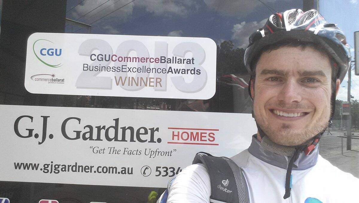 Rob Gomm rode 1800 kilometres for asthma education and research.