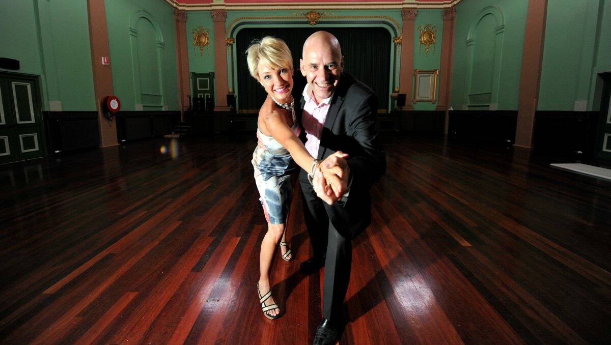 Victoria Armstrong and Andrew Rowan limber up for next Saturday’s fundraiser.