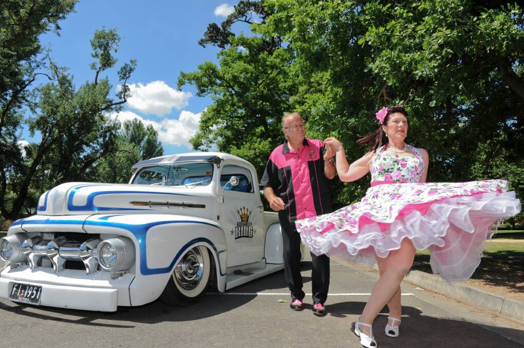 rockabilly: Eric Dingle and Gaye Collis get into the swing for the upcoming Ballarat Rockabilly Beat Festival.