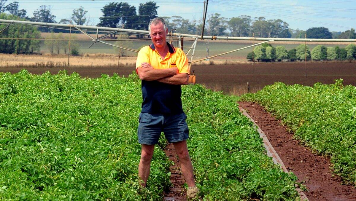 Clarke’s Hill farmer Dominic Prendergast after the heavy rains which soaked the region. PICTURE: JEREMY BANNISTER