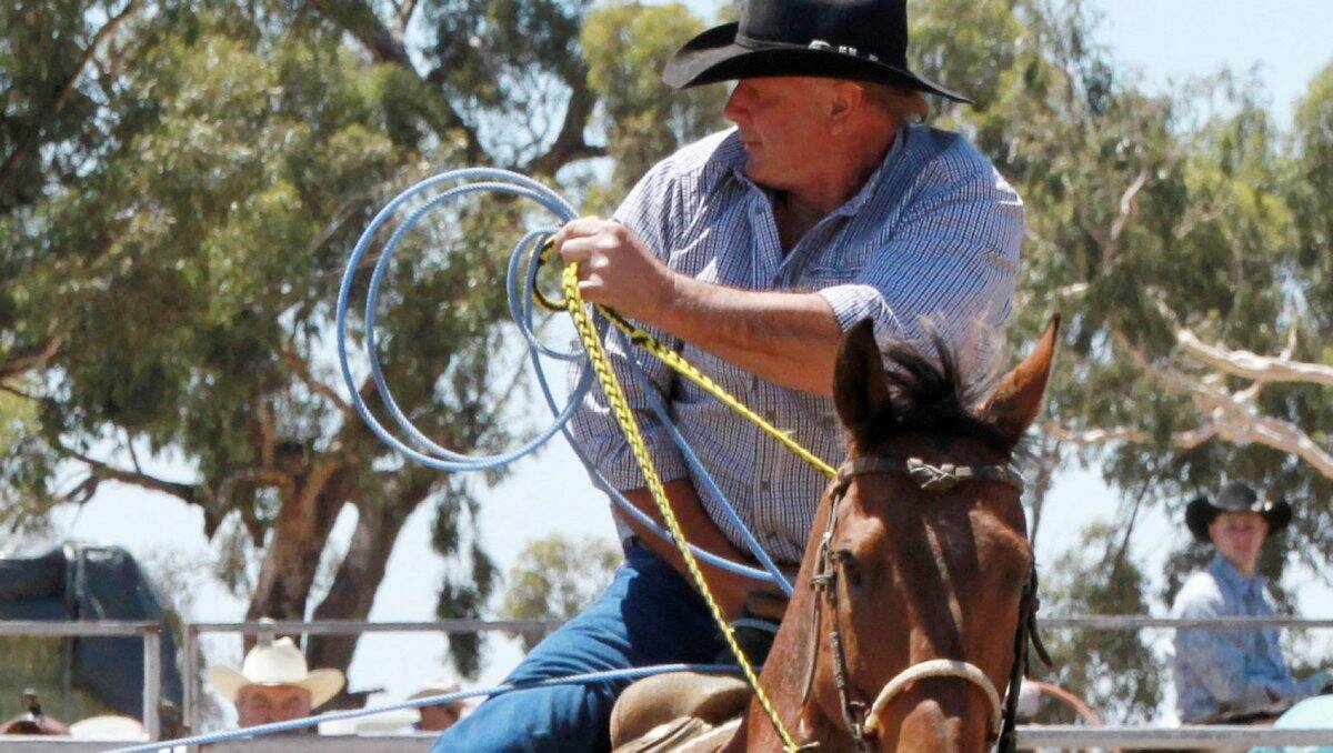 Saddle up: Southern Cross Rodeo committee president and event organiser Bruce Marsh, who is getting set for this weekend’s event. 