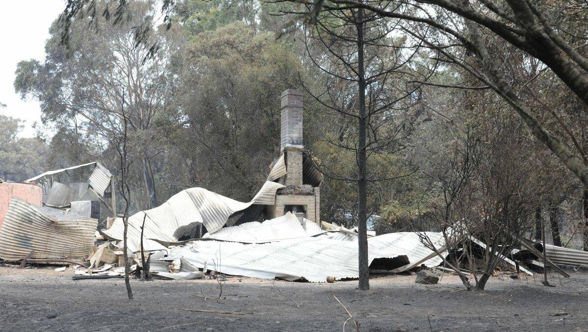 Gayle and Ray Stone’s house was one of nine destroyed by the Carngham bushfire on Tuesday.