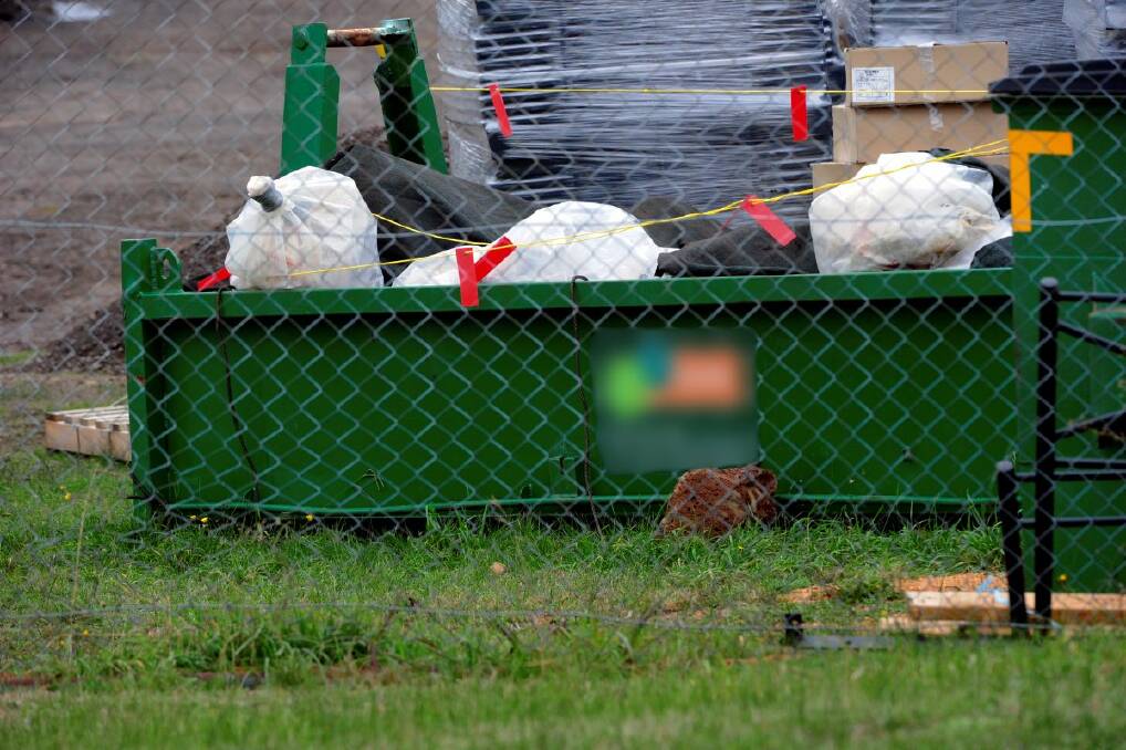 Another asbestos dumping site at a Melbourne Road business. PICTURE: THE COURIER