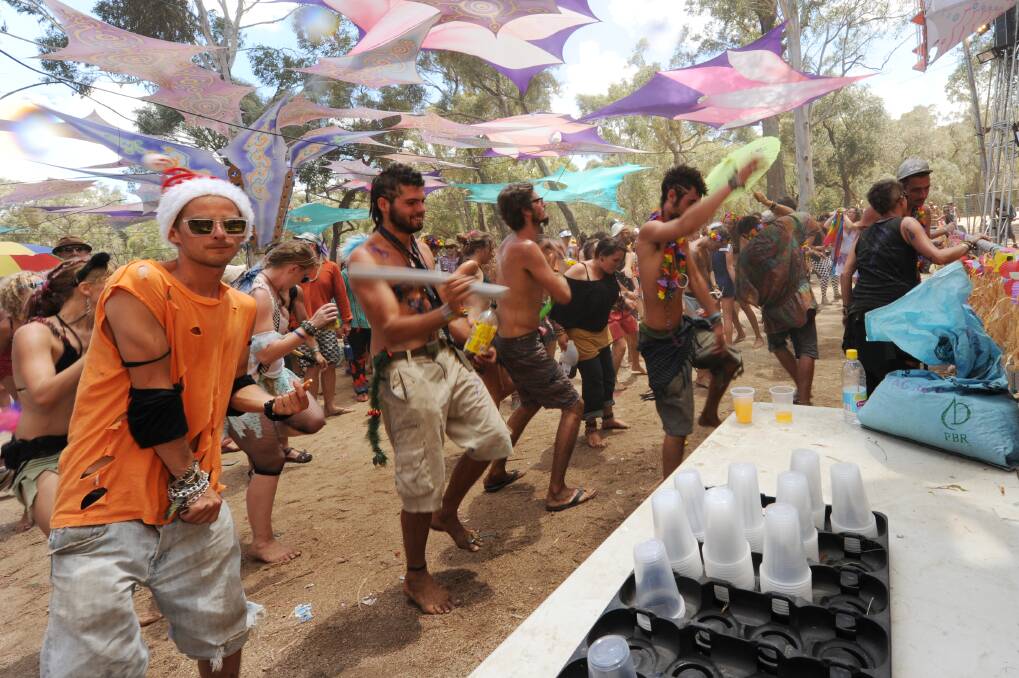 Crowds enjoying themselves at the Rainbow Serpent Festival last year. PICTURE: JUSTIN WHITELOCK