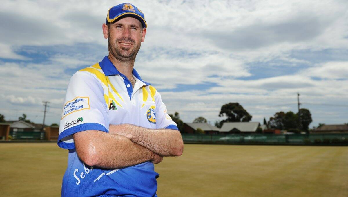 History: Sebastopol’s Rob Baker, who will today bowl for the Ballarat District Bowls Division Champion of Champions title.