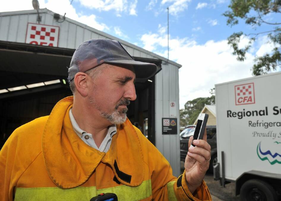 Dereel CFA Lieutentant Ian Stanley-Eyles is noit happy with the mobile coverage in the area. PICTURES: LACHLAN BENCE