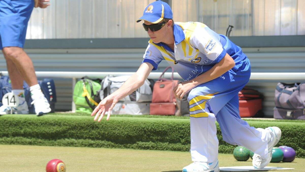 Tanner Dickson-Arthur playing at bowls premiers.
