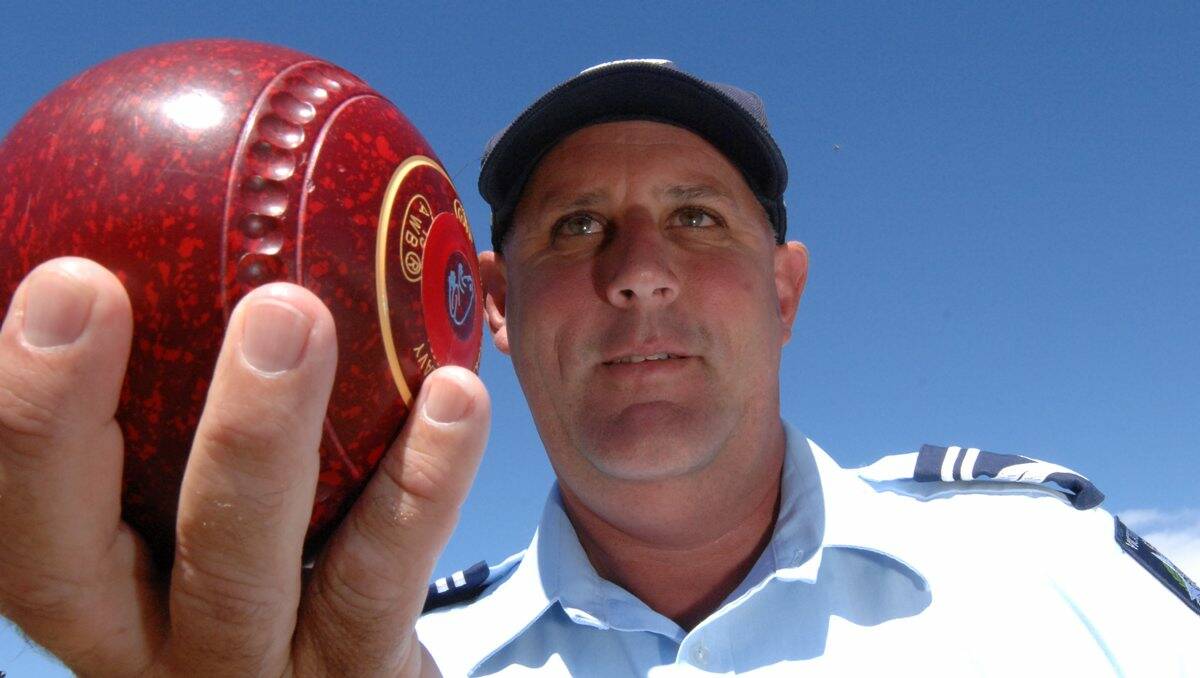  Learmonth police officer and bowler David Kelly. PICTURE: JEREMY BANNISTER