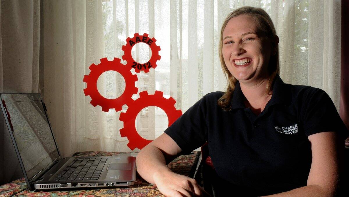 Making a difference: Former Ballarat resident Lucy Dwyer, who has won a national award for designing a hand washing basin that can help people in third world countries. Picture: Jeremy Bannister
