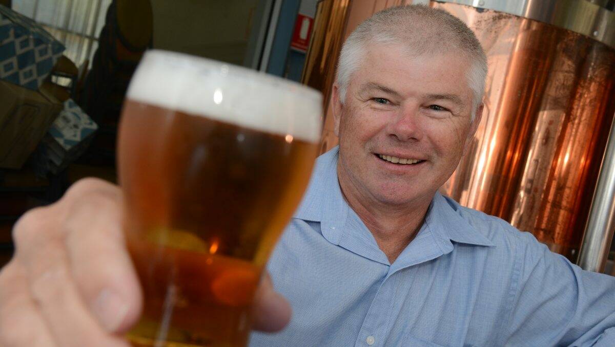 Taste: Dr Peter Aldred with the Ballarat Gold Ale.