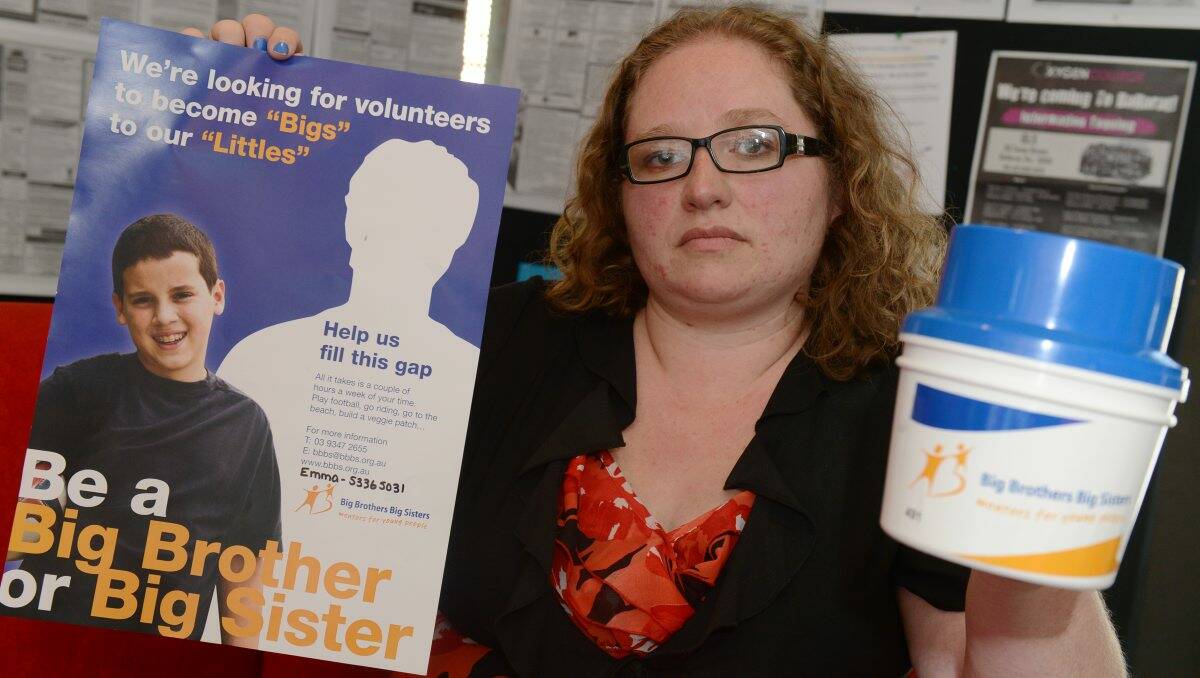 Big Brothers Big Sisters mentoring co-ordinator Emma Hoare fears for the future of the program if it does not secure immediate funding.