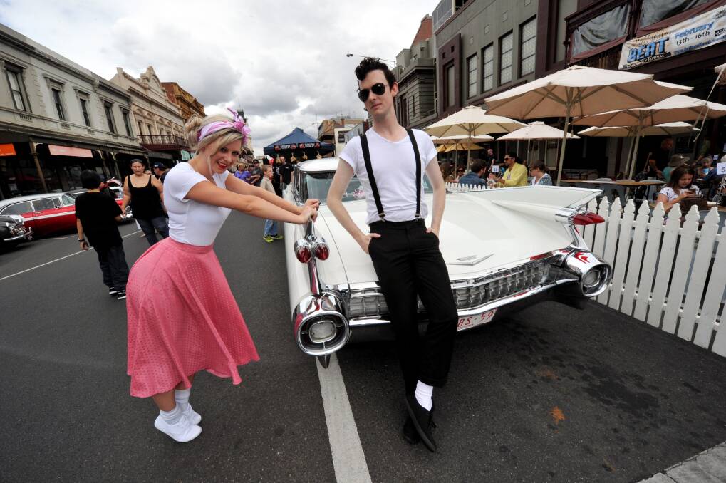Courtney Goodwin and Adam Canny took part in the Ballarat Beat Rockabilly Festival, one of 21 major events held here over summer.