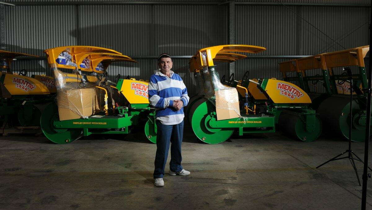 SUCCESS: Maurice Menhennet, of Mentay Engineering, has won Power Equipment magazine’s Product of the Year award for his newly designed ride-on cricket pitch roller. PICTURE: JUSTIN WHITELOCK