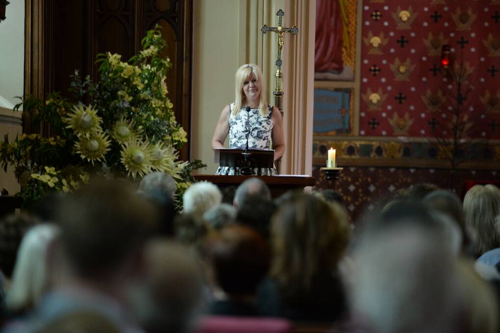 Linda Paltoglou remembering Stuart Rattle at his memorial service yesterday.
