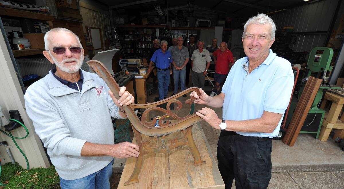 Bill Jolly and David Searl are looking forward to having an official men’s shed.